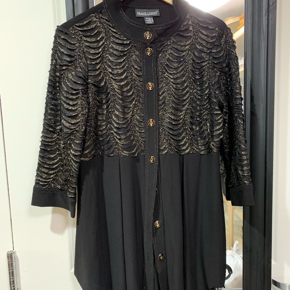 Black and gold Blouse